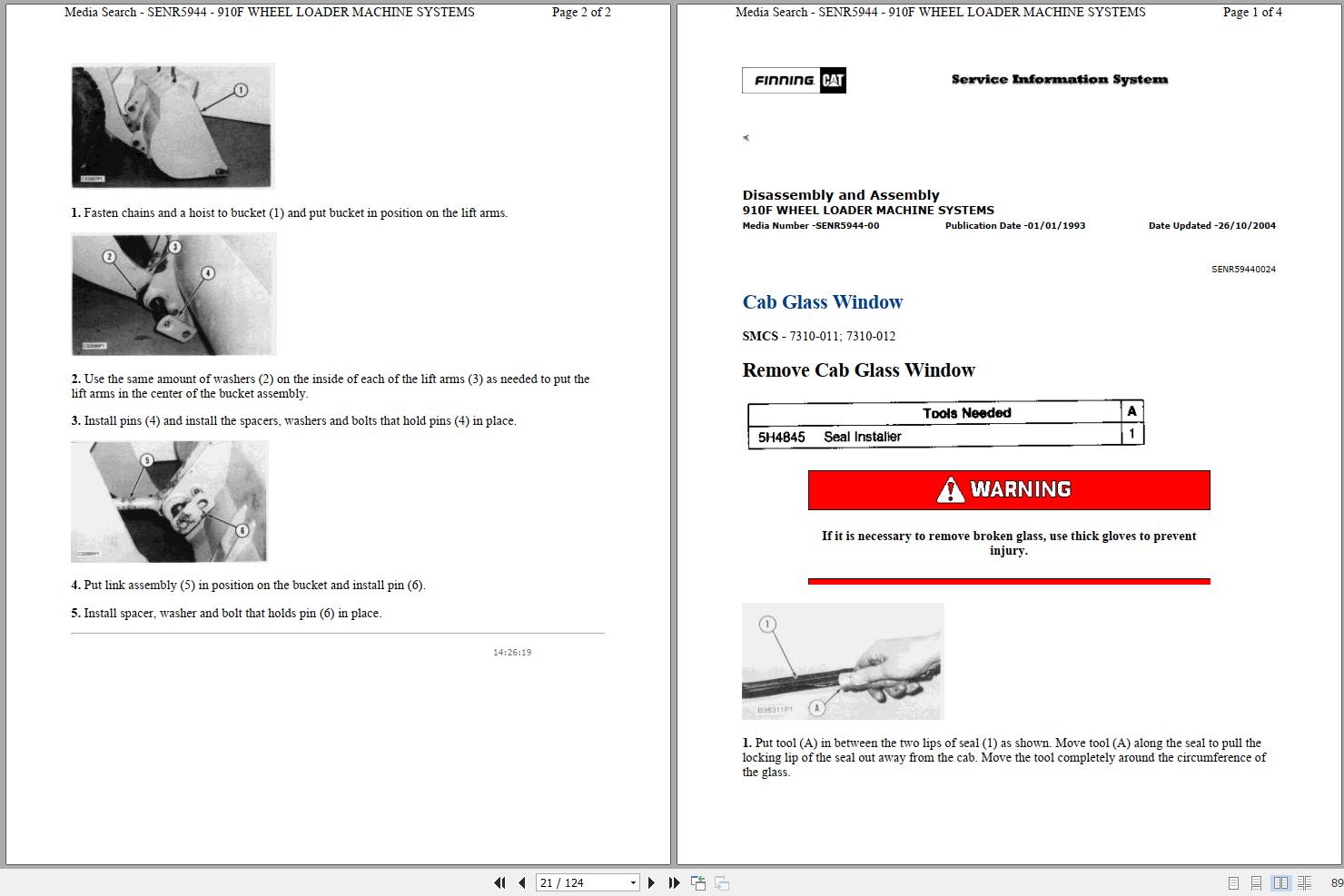 Caterpillar Compact Wheel Loader 910E ISF Operators Service Manual Schematics 1