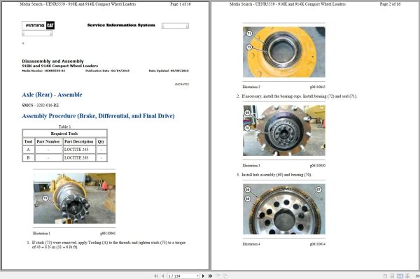 Caterpillar Compact Wheel Loader 910K AY4 Operators Service Manual Schematics 1