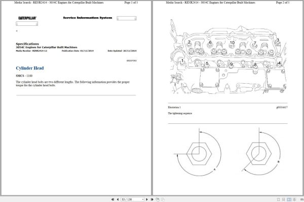 Caterpillar Engine 3054C Specifications RENR2414 12 3