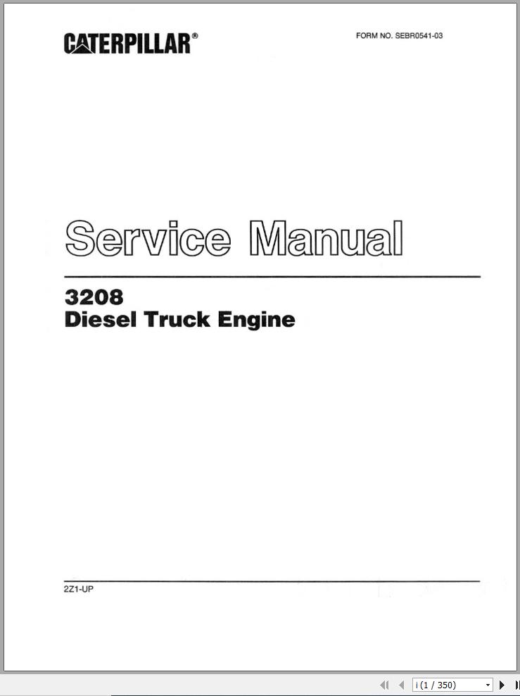 Caterpillar Engine 3208 Service Manual SEBR0541 03 1