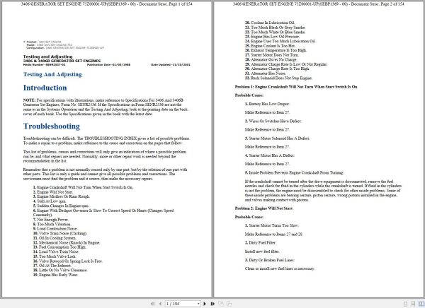 Caterpillar Engine 3406 3406B Testing Adjusting SENR2537 02 1