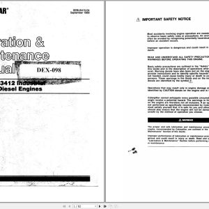 Caterpillar Engine 3408 3412 Operators Maintenance Manual SEBU5415 04 1