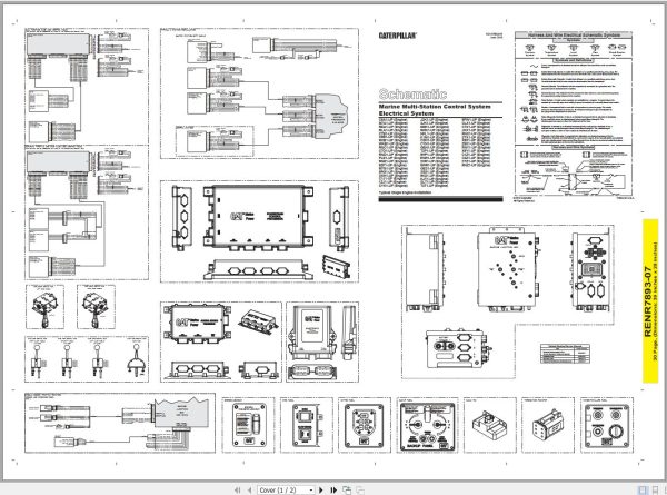 Caterpillar Engine 3408E 3412E Operators Service Manual Electrical Schematics 3