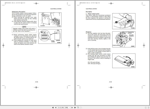 Caterpillar Forklift DP15K DP150 Service Manual Wiring Diagrams 2