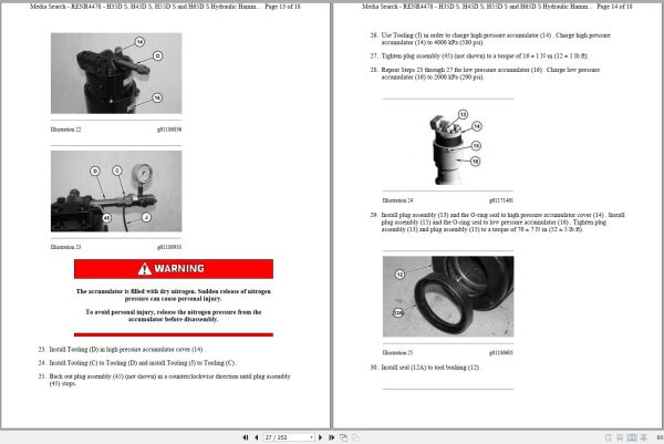 Caterpillar Hammer H55DS BWM Operators Maintenance Service Manual 2