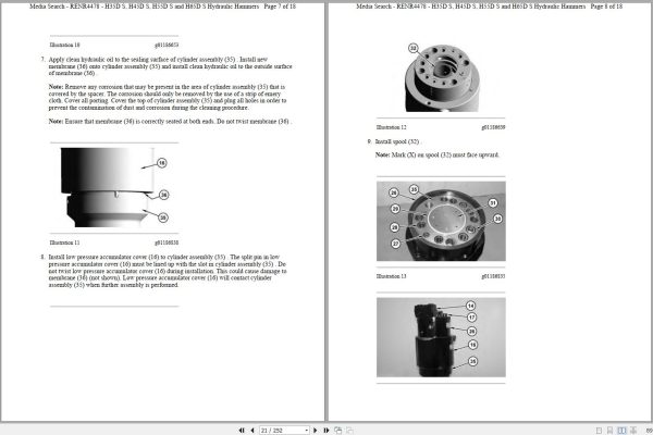 Caterpillar Hammer H55DS FTF Operators Maintenance Service Manual 2
