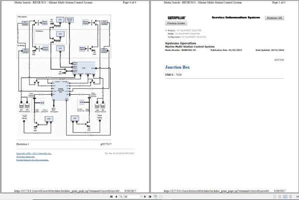 Caterpillar Marine Multi Station Control System Operators Service Manual Schematics 2