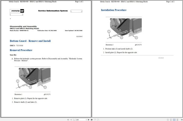 Caterpillar Mulching HM415B HMB Operators Maintenance Service Manual 1