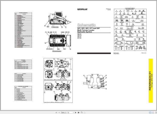Caterpillar Multi Terrain Loader 247 CML Operators Service Manual Schematics 5
