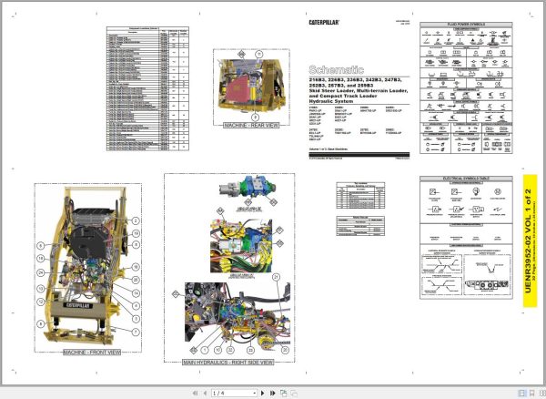 Caterpillar Multi Terrain Loader 247B3 ESL Operators Service Manual Schematics 4