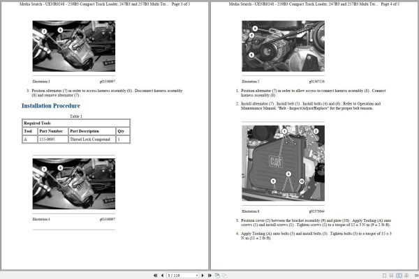Caterpillar Multi Terrain Loader 247B3 KB3 Operators Service Manual Schematics 2