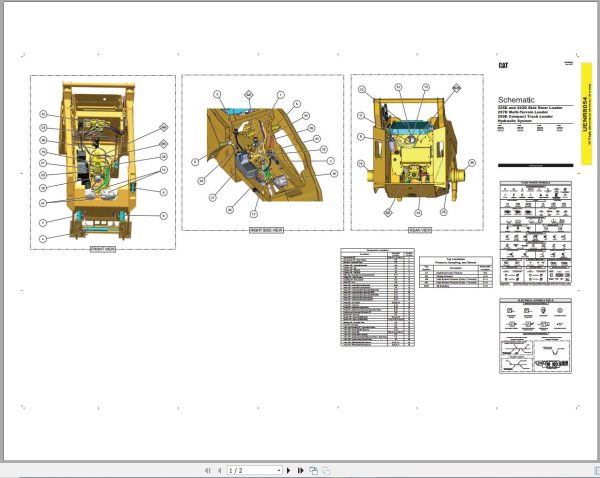 Caterpillar Multi Terrain Loader 257D EZW Operators Service Manual Schematics 4