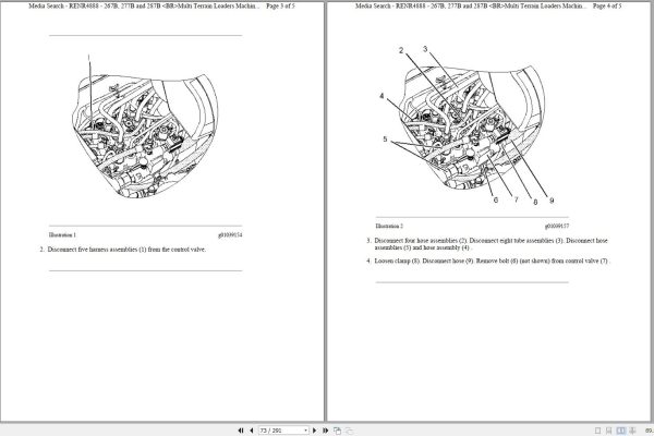 Caterpillar Multi Terrain Loader 287B ZSA Operators Service Manual Schematics 2