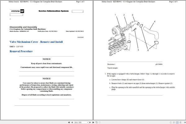 Caterpillar Multi Terrain Loader 287C MAS Operators Service Manual Schematics 2