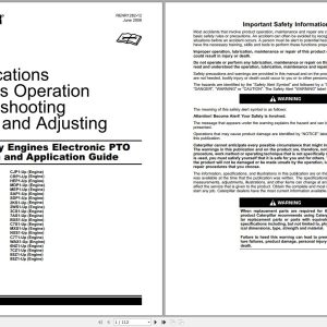 Caterpillar On Highway Engines Electronic PTO Operators Service Manual RENR1282 12 1