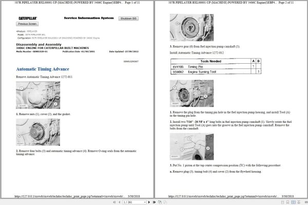 Caterpillar Pipelayer 587R BXL Maintenance Service Manual Schematics 2