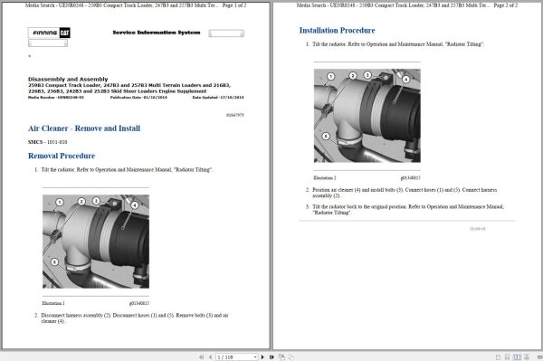 Caterpillar Skid Steer Loader 236B3 A9H Operators Service Manual Schematics 1