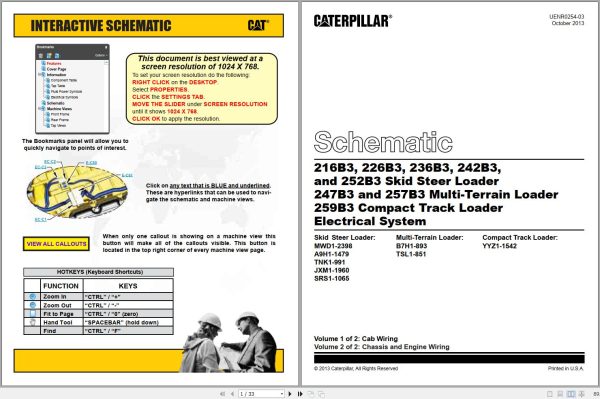 Caterpillar Skid Steer Loader 236B3 A9H Operators Service Manual Schematics 3