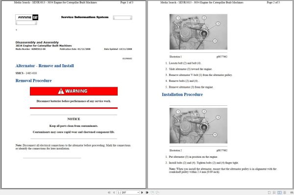 Caterpillar Skid Steer Loader 248 6LZ Operators Service Manual Schematics 1