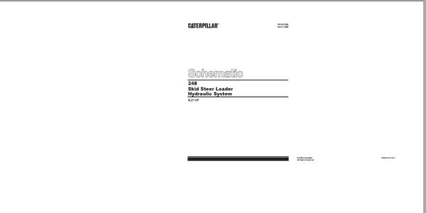 Caterpillar Skid Steer Loader 248 6LZ Operators Service Manual Schematics 5