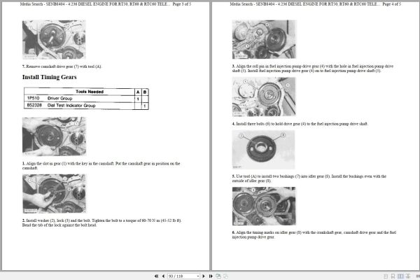 Caterpillar Telehandler RT50 5PF Operators Service Manual Schematics 2
