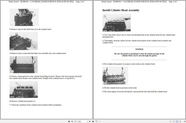 Caterpillar Telehandler RT60 4XG Operators Service Manual Schematics 2