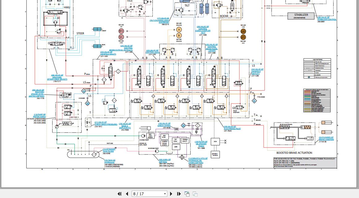 Caterpillar Telehandler TH460B SLF Operators Service Manual Schematics
