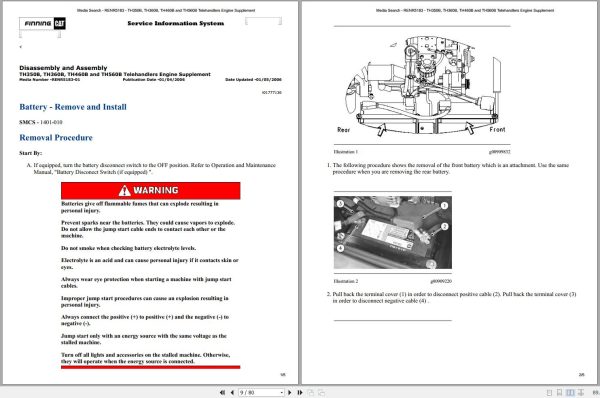Caterpillar Telehandler TH560B SLG Operators Service Manual Schematics 2