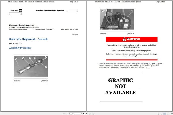 Caterpillar Telehandler TH580B SLH Operators Service Manual Schematics 1