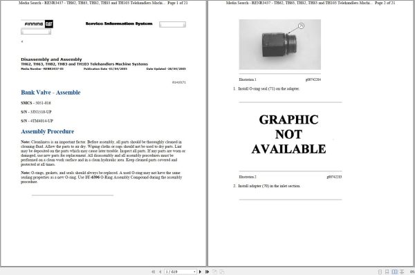 Caterpillar Telehandler TH63 5WN Operators Service Manual Schematics 1