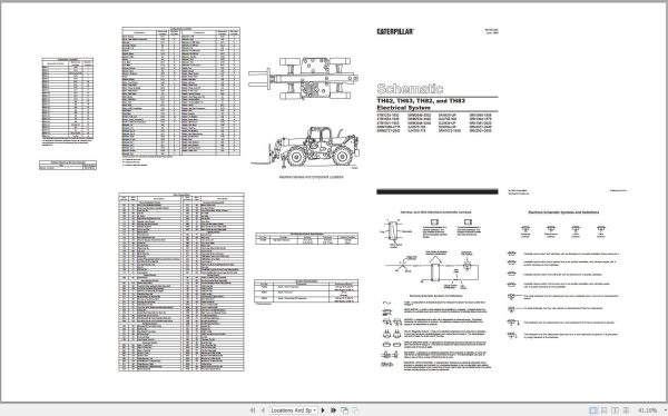Caterpillar Telehandler TH63 5WN Operators Service Manual Schematics 3