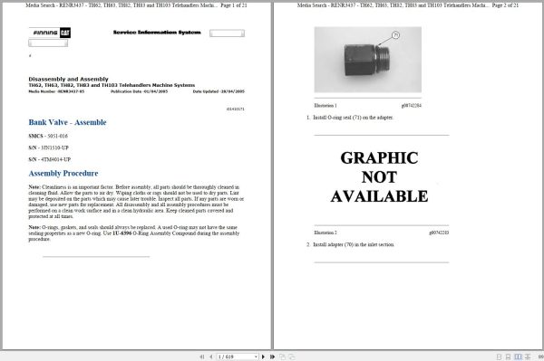 Caterpillar Telehandler TH83 3RN Operators Service Manual Schematics 1