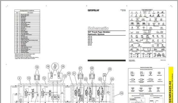 Caterpillar Track Skidder 527 3DS Operators Service Manual Schematics 5