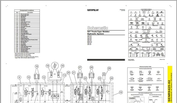 Caterpillar Track Skidder 527 4NS Operators Service Manual Schematics 5