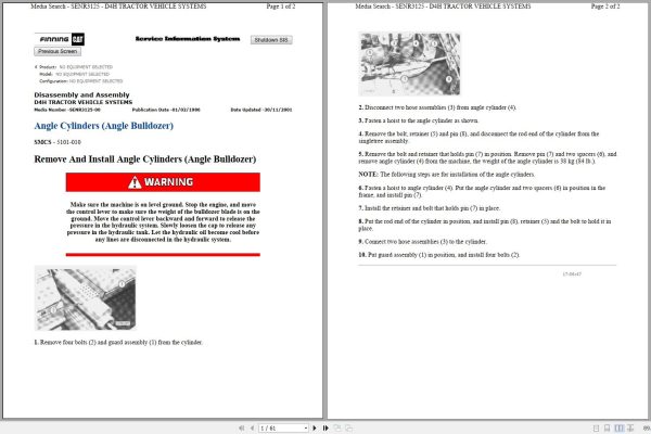 Caterpillar Track Skidder D4HTSK II 8ZF Operators Service Manual Schematics 1