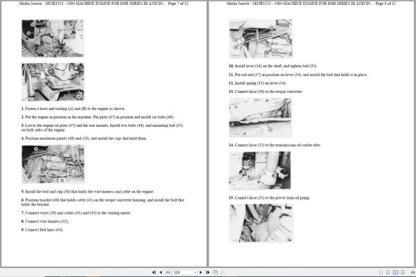 Caterpillar Track Skidder D4HTSK II 8ZF Operators Service Manual Schematics 2