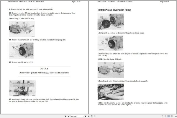 Caterpillar Track Type Loader 931B 29Y Operators Service Manual Hydraulic Schematics 2