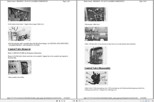 Caterpillar Track Type Loader 951C 69H Operators Service Manual 2