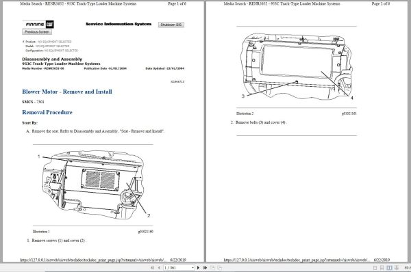 Caterpillar Track Type Loader 953C BBX Operators Service Manual Schematics 1