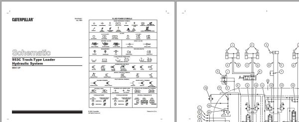 Caterpillar Track Type Loader 953C BBX Operators Service Manual Schematics 5