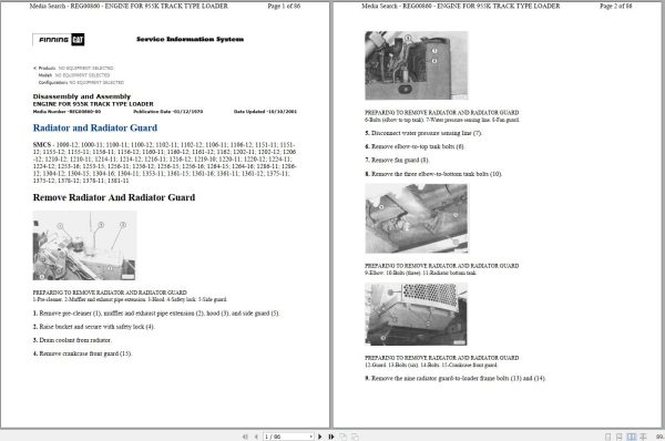 Caterpillar Track Type Loader 955K 85J Operators Service Manual Hydraulic Schematics 1