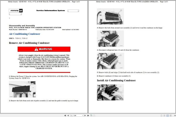 Caterpillar Track Type Loader 955L Operators Service Manual Hydraulic Schematics 2