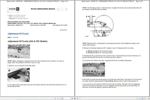 Caterpillar Track Type Loader 963 21Z Operators Service Manual Hydraulic Schematics 1