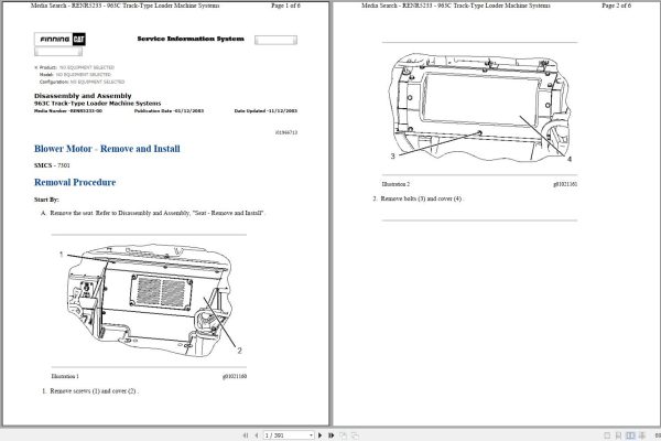 Caterpillar Track Type Loader 963C BBD Operators Service Manual Schematics 1