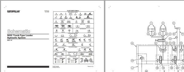 Caterpillar Track Type Loader 963C BBD Operators Service Manual Schematics 5