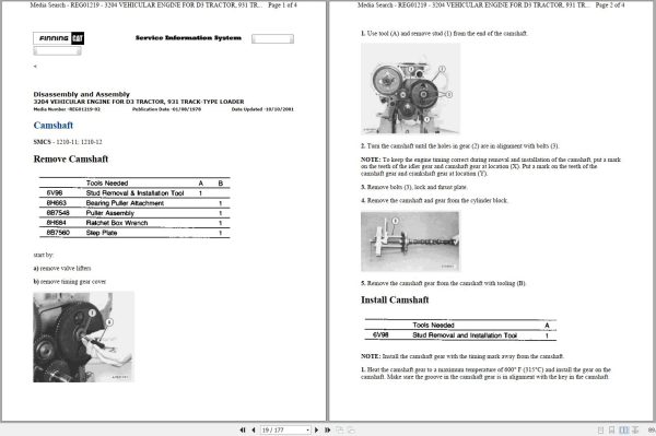 Caterpillar Track Type Tractor D3 79U Operators Maintenance Service Manual 2