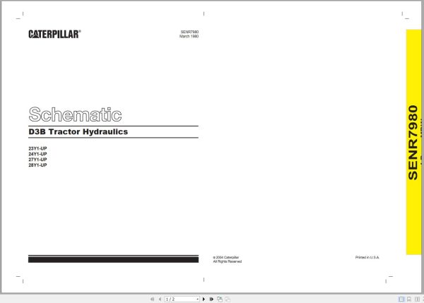 Caterpillar Track Type Tractor D3B 23Y Operators Maintenance Service Manual 3