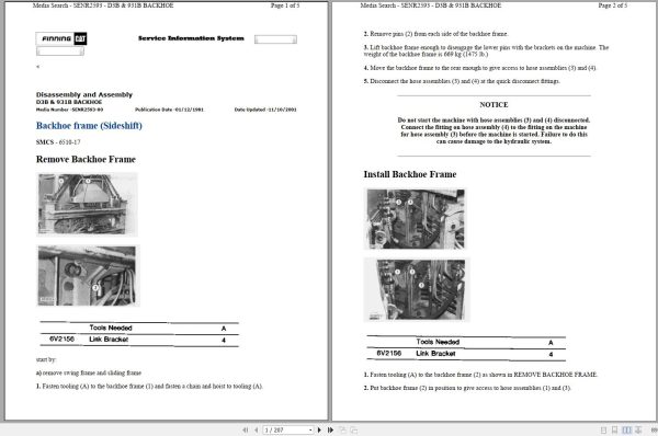 Caterpillar Track Type Tractor D3B 27Y Operators Maintenance Service Manual 1