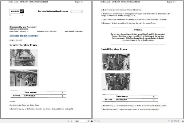 Caterpillar Track Type Tractor D3C 3RF Operators Service Manual Schematics 1