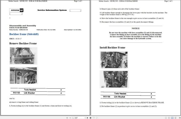 Caterpillar Track Type Tractor D3C 5KG Operators Service Manual Schematics 1